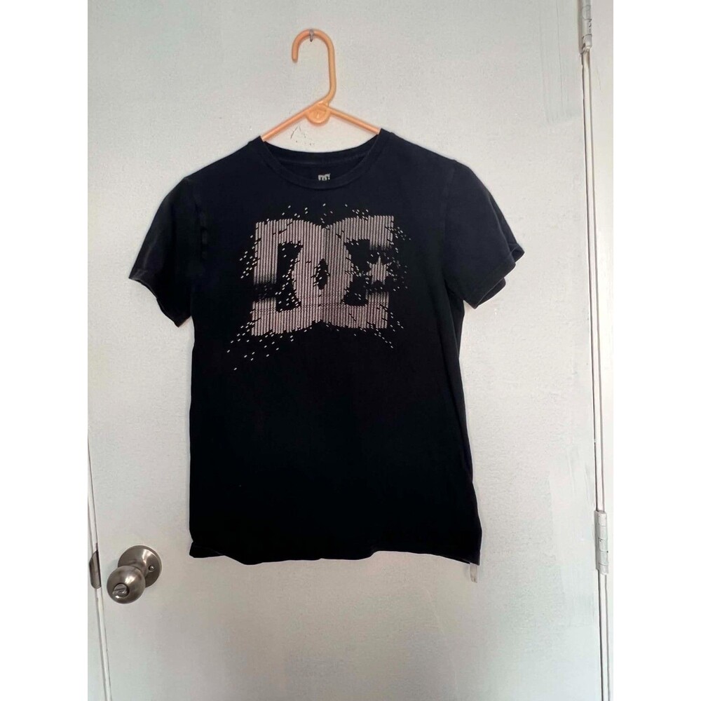 DC Shoes Youth Large L 14/16 Black Graphic Logo T Shirt Skate Streetwear